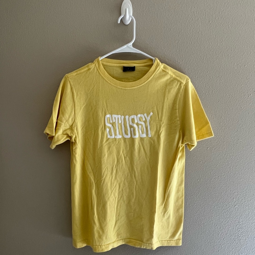 Stussy light yellow shirt